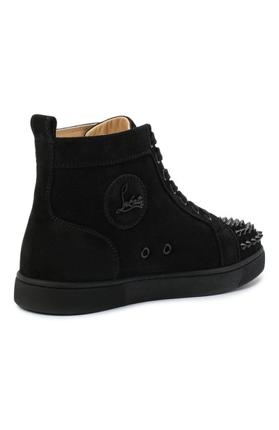 Замшевые кеды lou spikes CHRISTIAN LOUBOUTIN, арт. lou spikes woman flat veau velours, фото 4