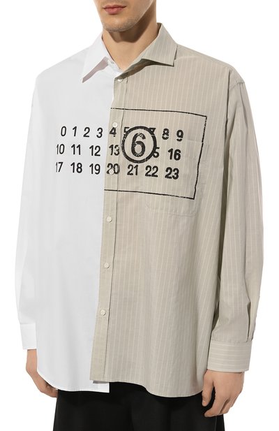 Хлопковая рубашка MM6, арт. SH0DT0016/MTN014, фото 3