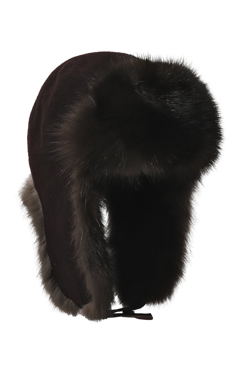 Кашемировая шапка-ушанка с мехом соболя BLACK SABLE, арт. BS-47CF8, фото 4