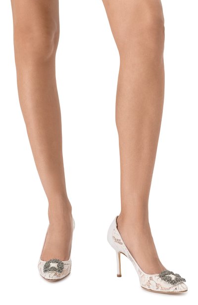 Текстиль�ные туфли hangisi 90 MANOLO BLAHNIK, арт. 9XX-0697/LAC, фото 3