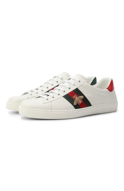 Мужские кожаные кеды ace GUCCI, арт. 429446/02JP0