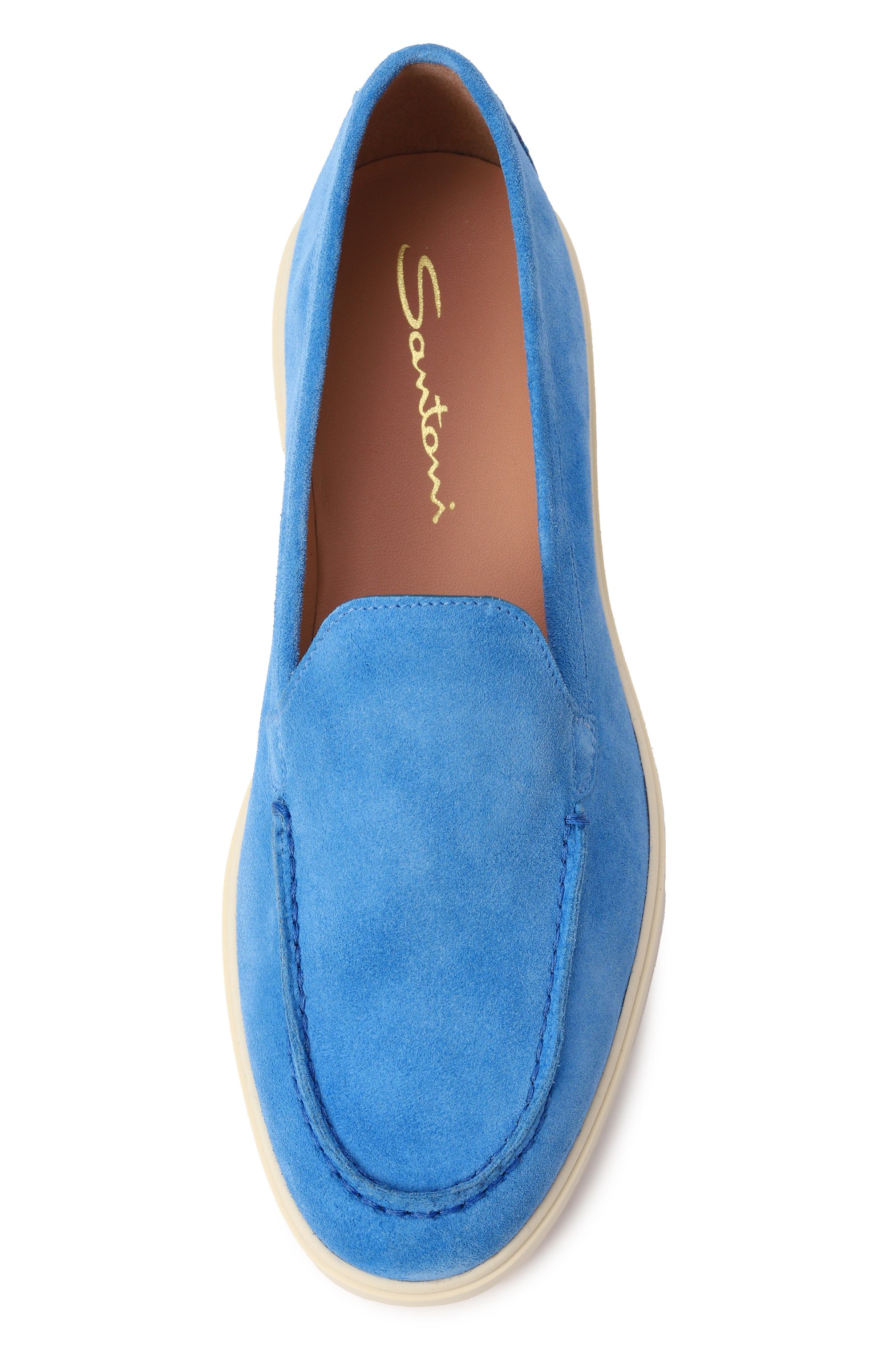 Замшевые лоферы SANTONI, арт. WUYG58856TISNPYL, фото 6