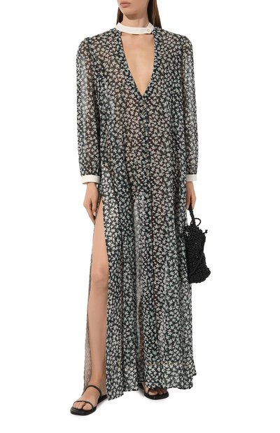 Хлопковое платье ULYANA SERGEENKO черно-белого цвета по цене 190000 руб., арт. ABL001SS23Morocco 0605т23, фото 2 Хлопковое платье ULYANA SERGEENKO, арт. ABL001SS23Morocco 0605т23, фото 2