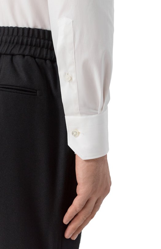 Хлопковая сорочка Zegna 9MS0BA/R904100A9 Белый  9MS0BA/R904100A9 Фото 5