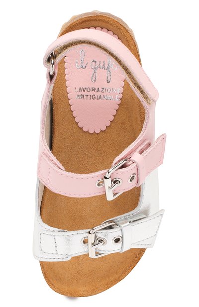 Босоножки IL GUFO серебряного цвета по цене 21350 руб., арт. G579/NAPPAC0L0R/LAMINAT0/27-30, фото 4 Босоножки IL GUFO, арт. G579/NAPPAC0L0R/LAMINAT0/27-30, фото 4