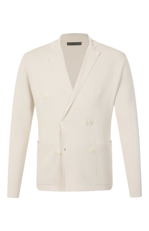 Хлопковый пиджак Corneliani 25M594-2525155 Кремовый 25M594-2525155