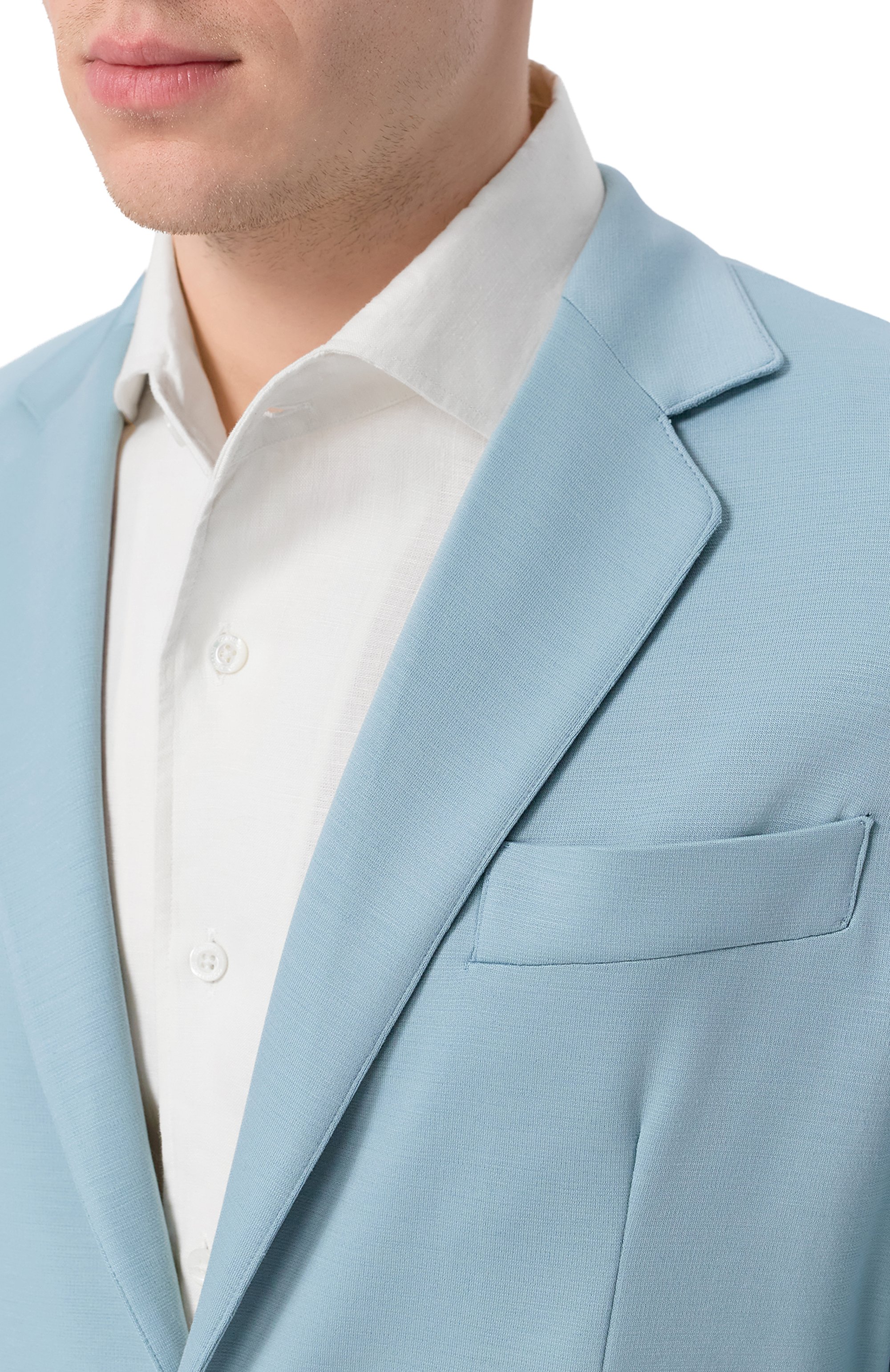 Шерстяной пиджак MARCO PESCAROLO голубого цвета по цене 143500 руб., арт. GI0VE/53Y19_001, фото 5 Шерстяной пиджак MARCO PESCAROLO, арт. GI0VE/53Y19_001, фото 5