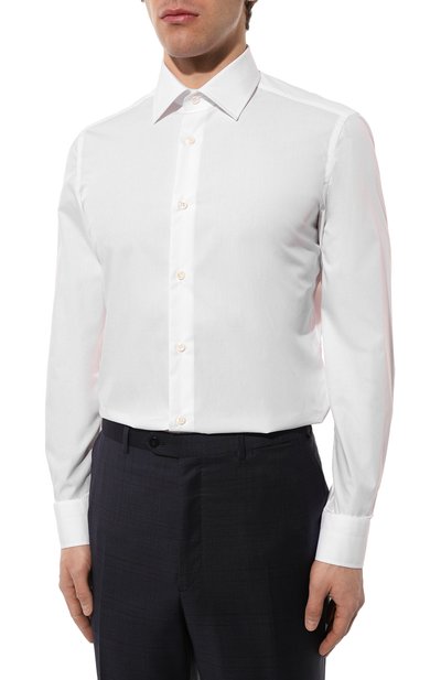 Хлопковая сорочка GIAMPAOLO белого цвета по цене 27550 руб., арт. 608/TS15012, фото 4 Хлопковая сорочка GIAMPAOLO, арт. 608/TS15012, фото 4