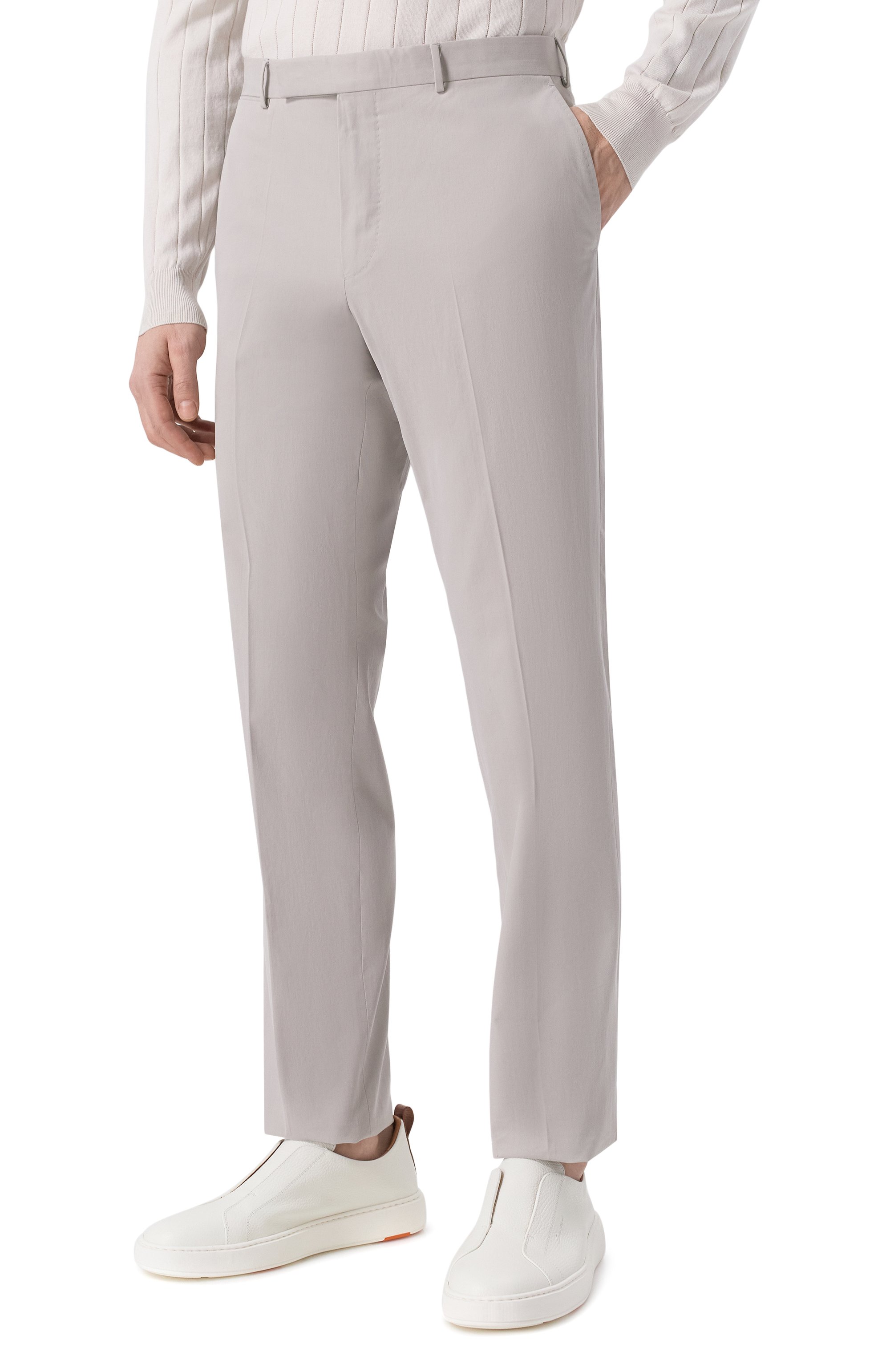 Хлопковые брюки ZEGNA, арт. 729F03A7/77TB12, фото 3