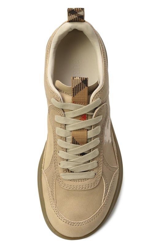 Кожаные кроссовки Matrix Burberry 8108646 Бежевый  8108646 Фото 6