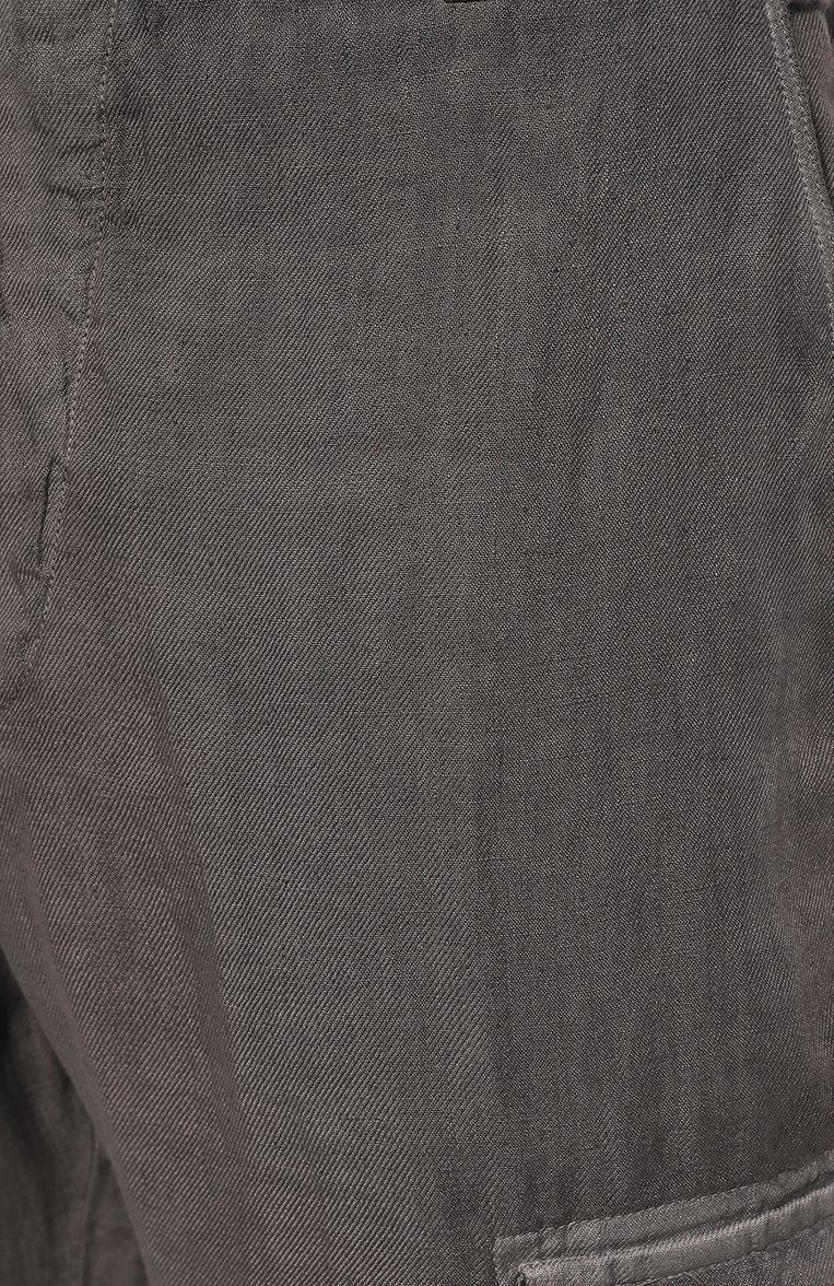 Мужские льняные брюки-карго 120% LINO серого цвета, арт. 31ALIM29DX/000D943/S00 | Фото 5 (Силуэт М (брюки): Карго; Длина (брюки, джинсы): Стандартные; Случай: Повседневный; Материал сплава: Проставлено; Материал внешний: Лен; Драгоценные камни: Проставлено; Стили: Кэжуэл)