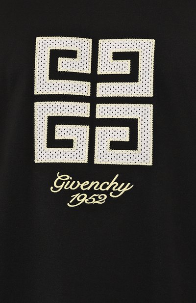 Хлопковая футболка GIVENCHY черного цвета по цене 69950 руб., арт. BM712H3YMV, фото 5 Хлопковая футболка GIVENCHY, арт. BM712H3YMV, фото 5