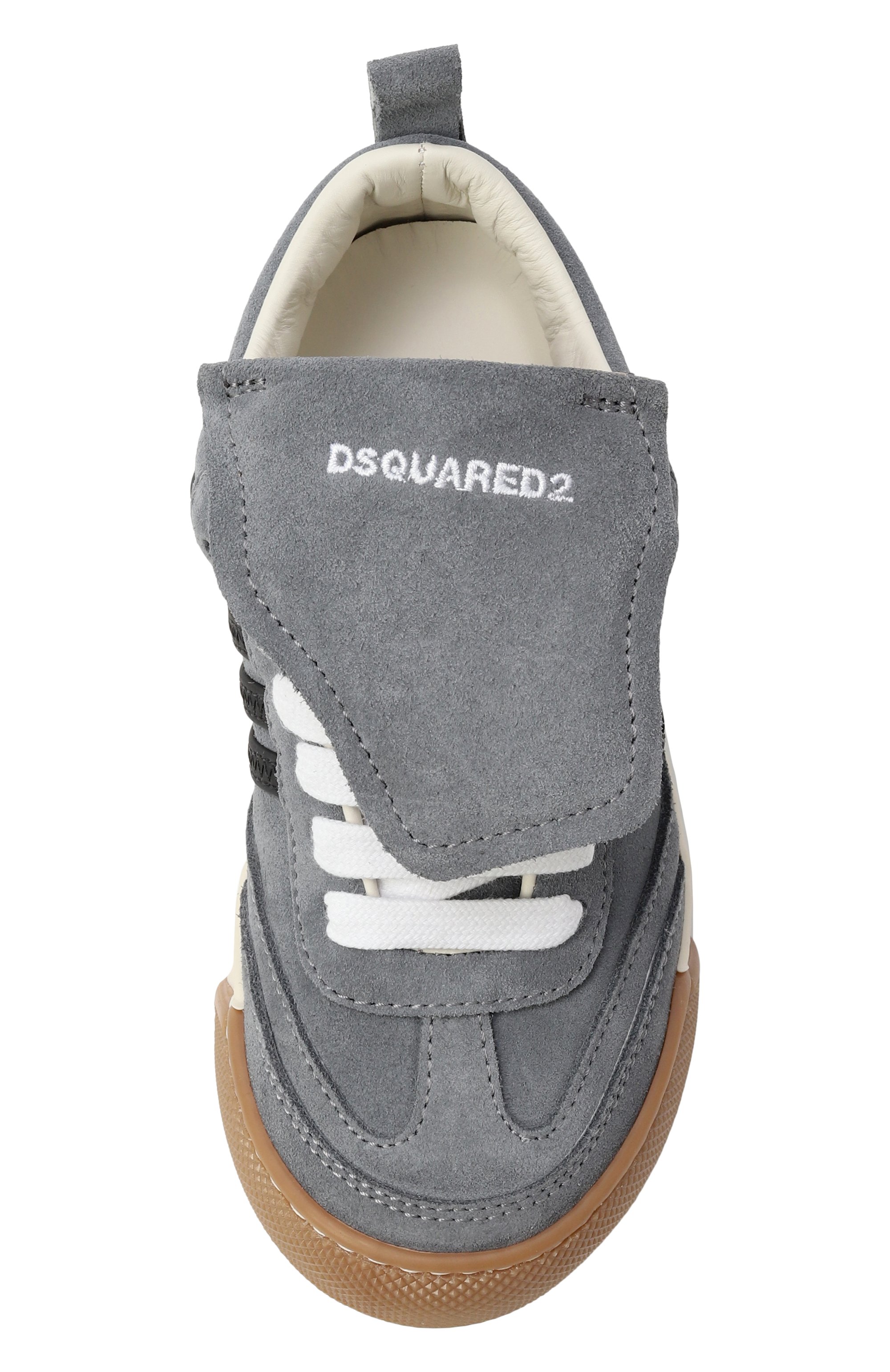 Замшевые кеды DSQUARED2 серого цвета по цене 35550 руб., арт. 81477/28-35, фото 4 Замшевые кеды DSQUARED2, арт. 81477/28-35, фото 4