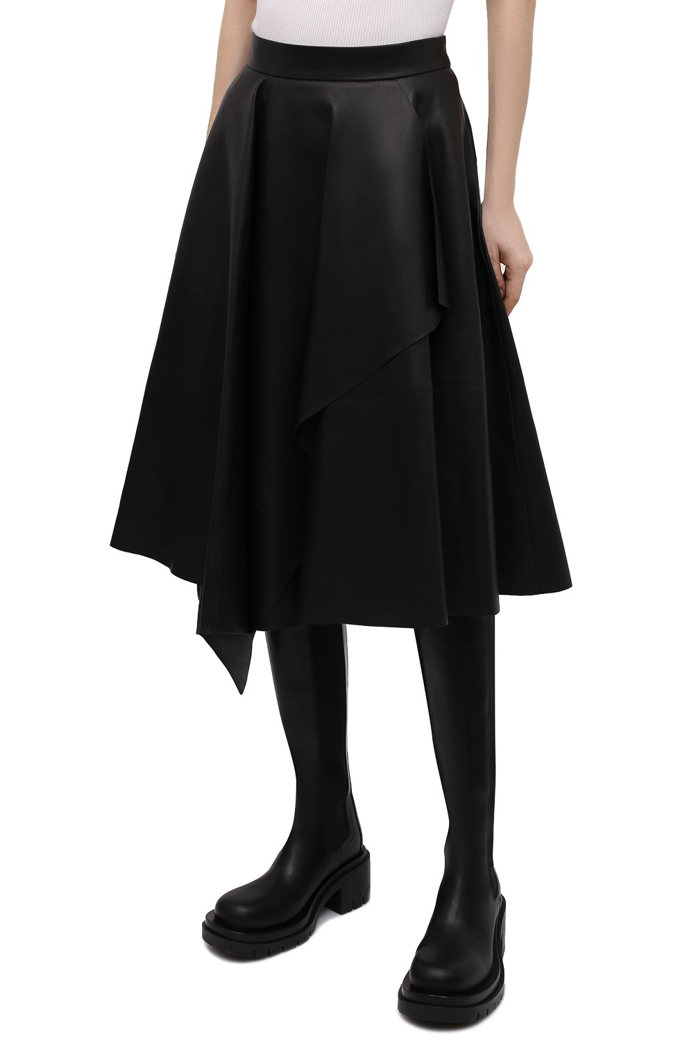 Кожаная юбка ALEXANDER MCQUEEN, арт. 688576/Q5AHV, фото 3