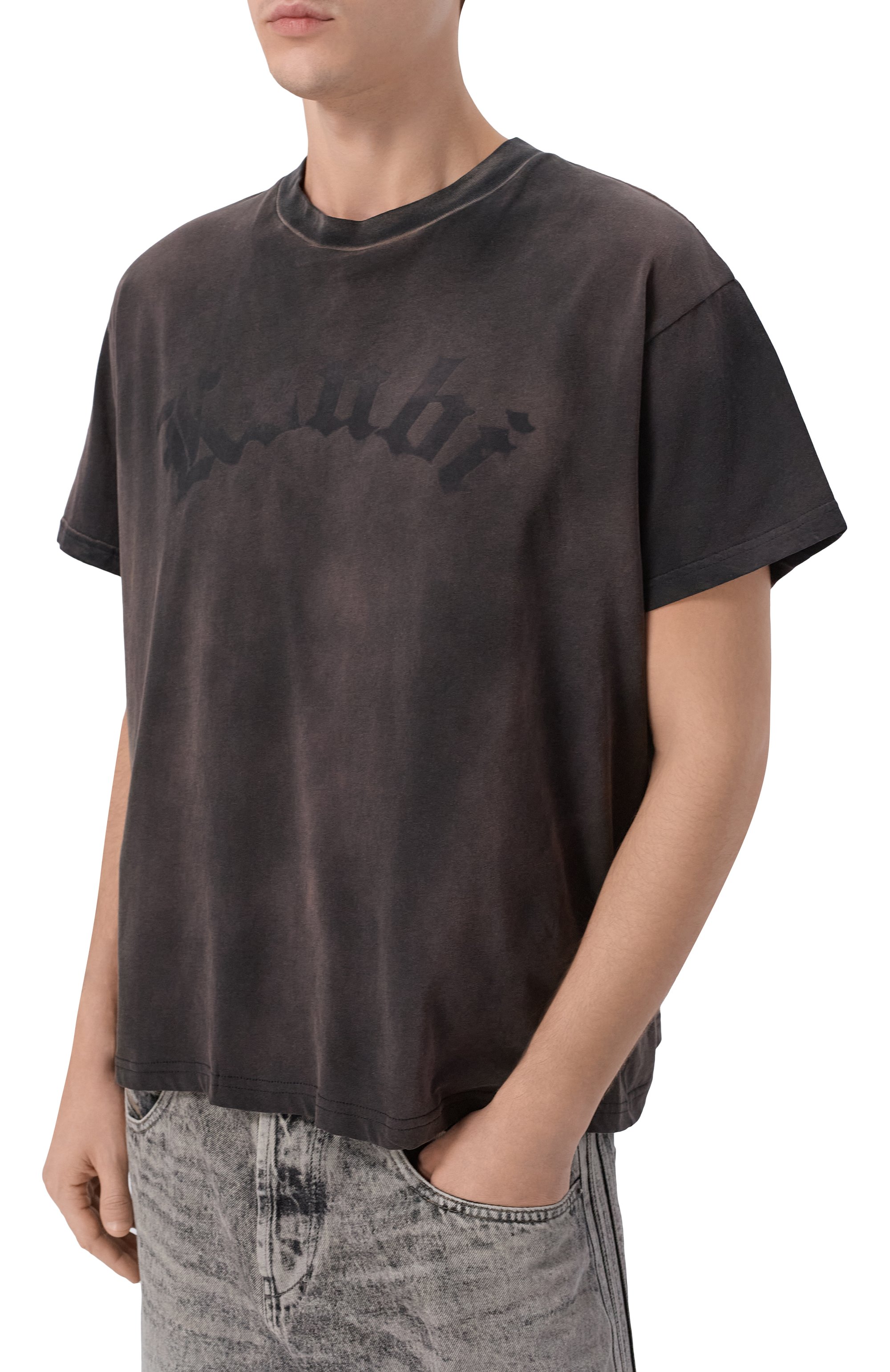 Хлопковая футболка KSUBI темно-серого цвета по цене 18600 руб., арт. MSP26TE022, фото 3 Хлопковая футболка KSUBI, арт. MSP26TE022, фото 3