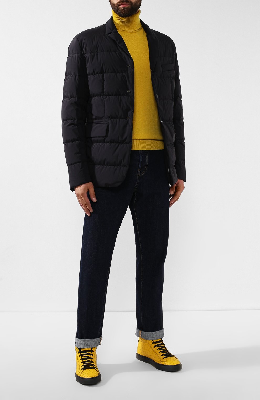 Кожаные кеды HIDE AND JACK желтого цвета по цене 36400 руб., арт. G0MHYLWBLK-MTB, фото 2 Кожаные кеды HIDE AND JACK, арт. G0MHYLWBLK-MTB, фото 2