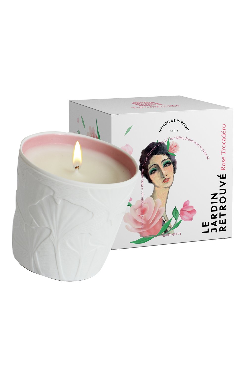 Свеча rose trocadéro (190g) LE JARDIN RETROUVE бесцветного цвета по цене 10620 руб., арт. 3760342760167, фото 2 Свеча rose trocadéro (190g) LE JARDIN RETROUVE, арт. 3760342760167, фото 2