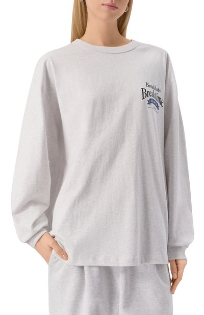 Хлопковый свитшот AECA WHITE, арт. AWCMSSBBTTLST001A2.LIGHT GREY (L), фото 3