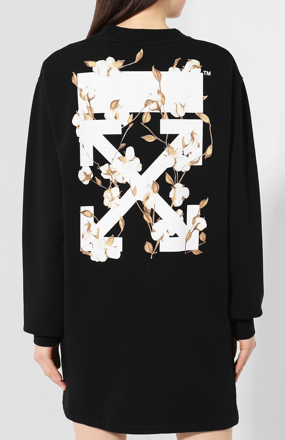 Хлопковое платье OFF-WHITE, арт. 0WDB098R190030431001, фото 4