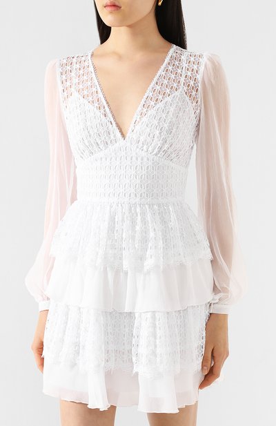 Платье ERMANNO ERMANNO SCERVINO белого цвета по цене 69950 руб., арт. 46T AB43 SAN, фото 3 Платье ERMANNO ERMANNO SCERVINO, арт. 46T AB43 SAN, фото 3