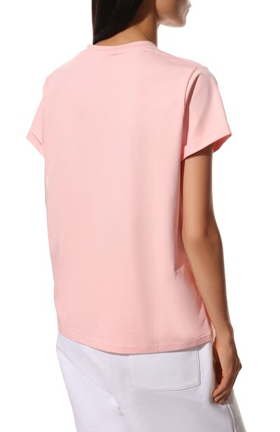 Хлопковая футболка SEVEN LAB розового цвета по цене 8190 руб., арт. T B-019 pink, фото 4 Хлопковая футболка SEVEN LAB, арт. T B-019 pink, фото 4