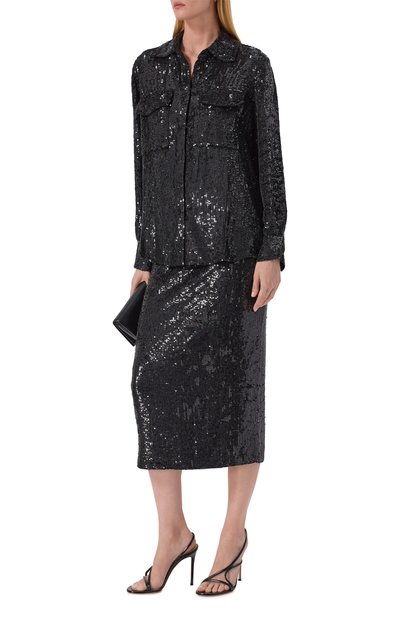 Рубашка из вискозы с отделкой пайетками P.A.R.O.S.H., арт. GADGET-D380638, фото 2