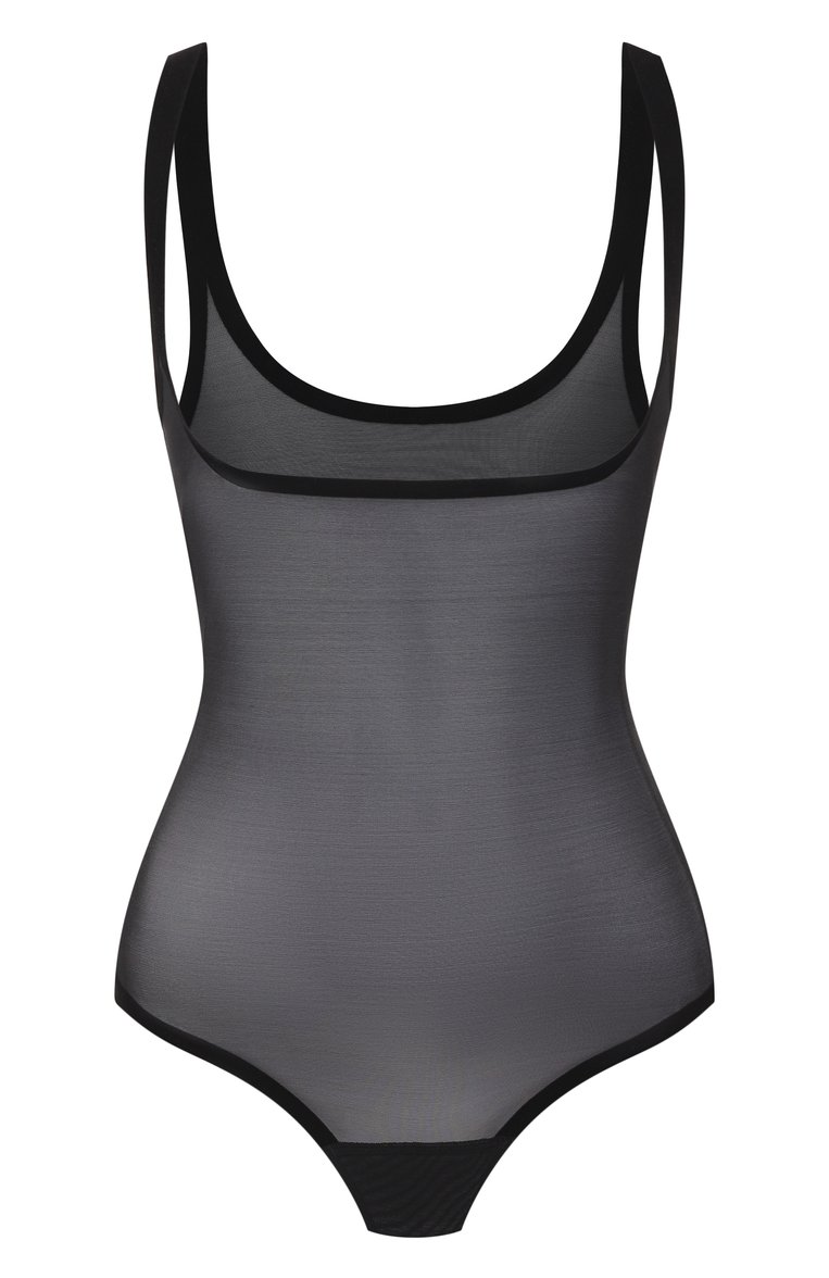 Женское боди WOLFORD черного цвета, арт. 4W3003 | Фото 1 (Автоматизация состава: Проставлено; Нос: Не проставлено; Материал внешний: Синтетический материал)
