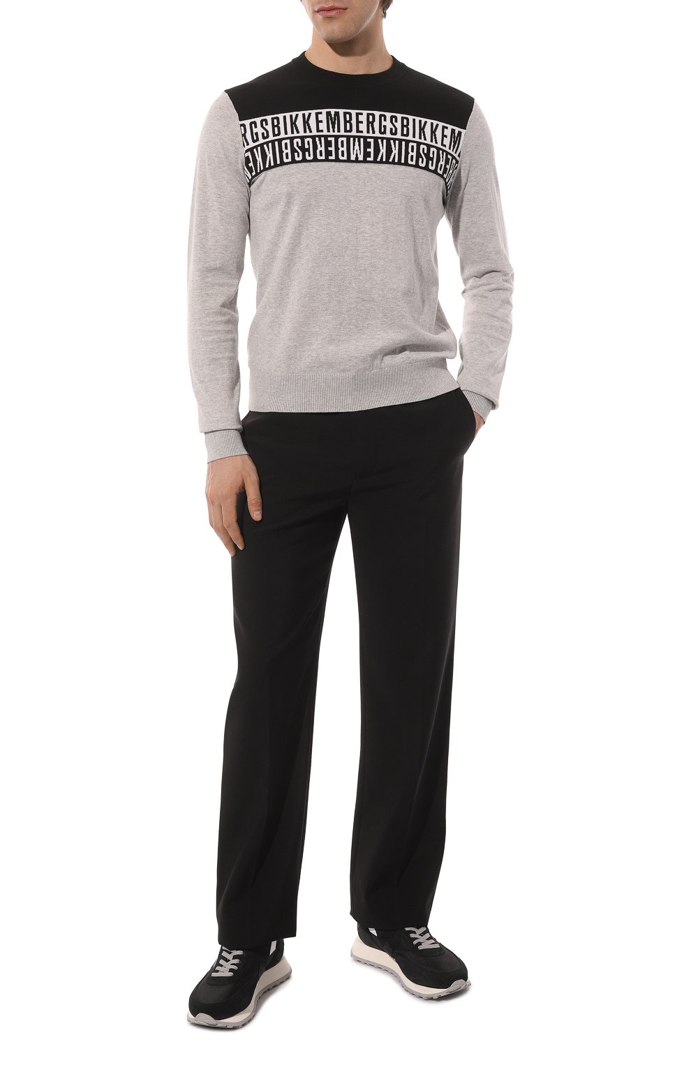 Хлопковый джемпер DIRK BIKKEMBERGS серого цвета по цене 26950 руб., арт. C S 52G 10 X 1472, фото 2 Хлопковый джемпер DIRK BIKKEMBERGS, арт. C S 52G 10 X 1472, фото 2