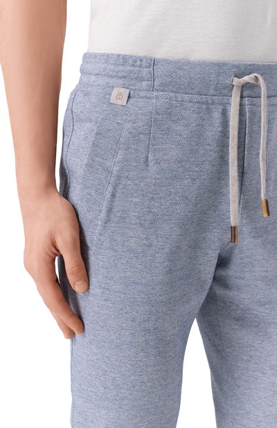 Брюки изо льна и хлопка CAPOBIANCO, арт. 18M735.LUR0., фото 5