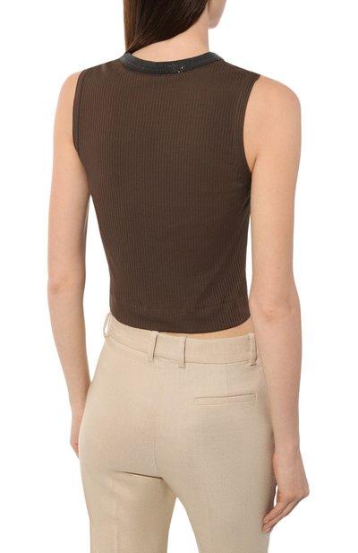 Хлопковый топ BRUNELLO CUCINELLI, арт. ML171B1090, фото 4