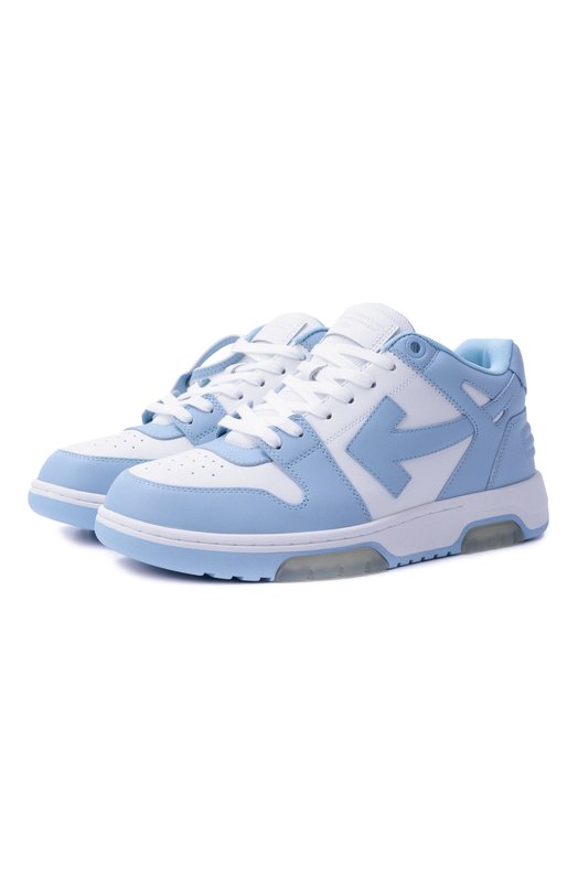 Кожаные кеды Out of Office Off-White 0MIA189C99LEA007 Голубой 0MIA189C99LEA007