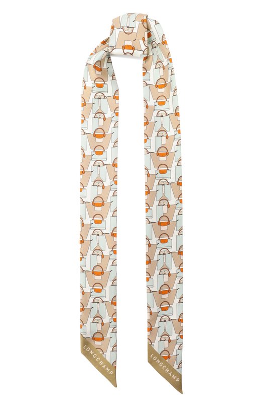 Шелковый шарф-твилли Longchamp 51010GS0/GS0 Зелёный 51010GS0/GS0