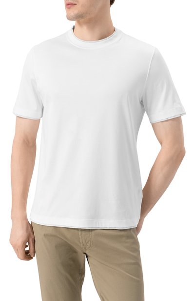 Хлопковая футболка BRUNELLO CUCINELLI, арт. M0B137427, фото 3