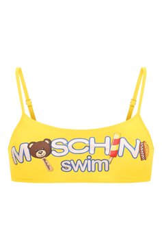 Женский бра-топ MOSCHINO желтого цвета, арт. A5731/4901 | Фото 1 (Материал внешний: Синтетический материал; Нос: Не проставлено; Материал сплава: Проставлено; Женское Кросс-КТ: Раздельные купальники)
