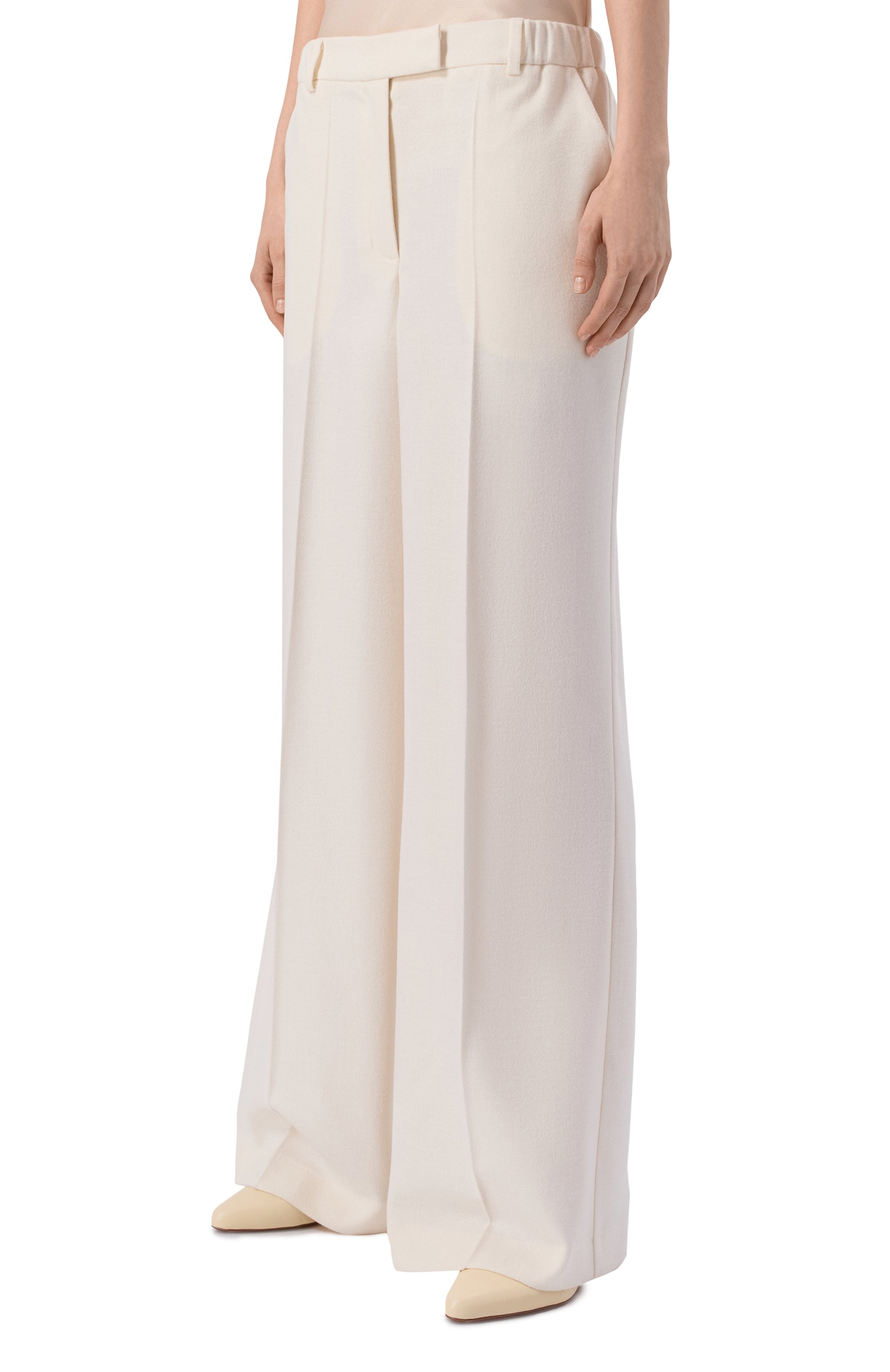 Брюки из шерсти и шелка SHERVARLI кремового цвета по цене 89000 руб., арт. TR26-0020, фото 3 Брюки из шерсти и шелка SHERVARLI, арт. TR26-0020, фото 3