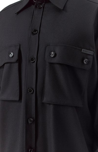 Шерстяная рубашка DOLCE & GABBANA черного цвета по цене 141500 руб., арт. G5MD1T/FU21Q, фото 5 Шерстяная рубашка DOLCE & GABBANA, арт. G5MD1T/FU21Q, фото 5