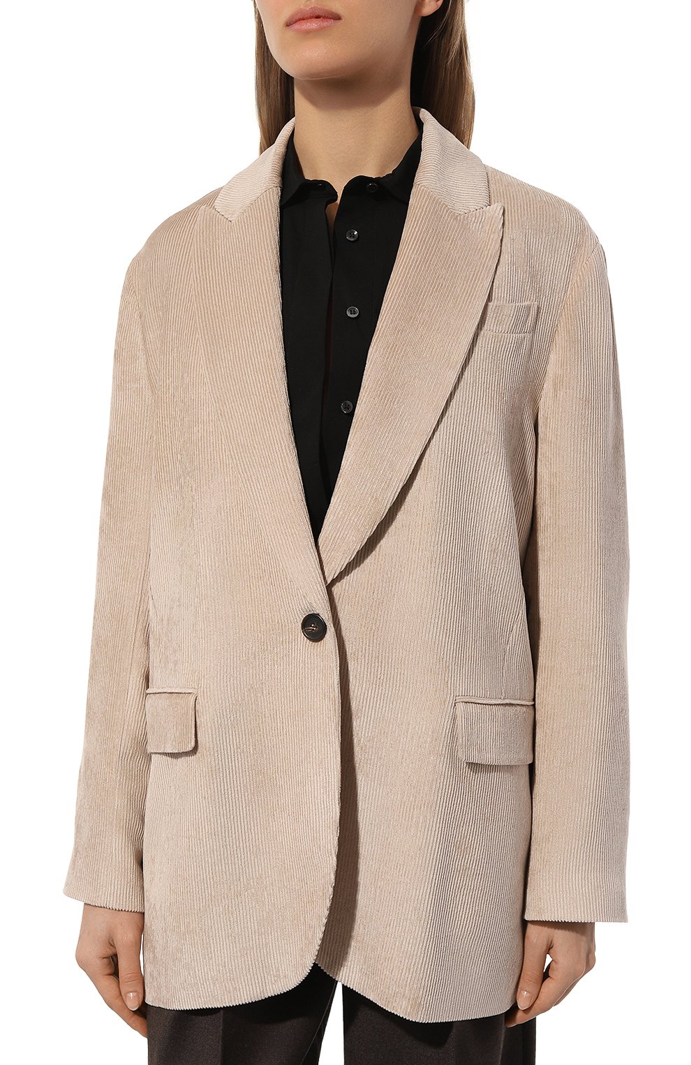 Вельветовый жакет BRUNELLO CUCINELLI бежевого цвета по цене 365000 руб., арт. MD5412482P, фото 3 Вельветовый жакет BRUNELLO CUCINELLI, арт. MD5412482P, фото 3