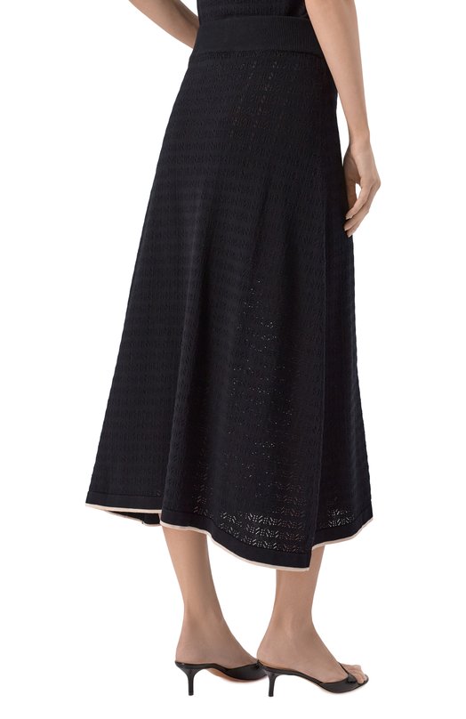 Хлопковая юбка Agnona KG11050E/8F120PE Чёрный  KG11050E/8F120PE Фото 4