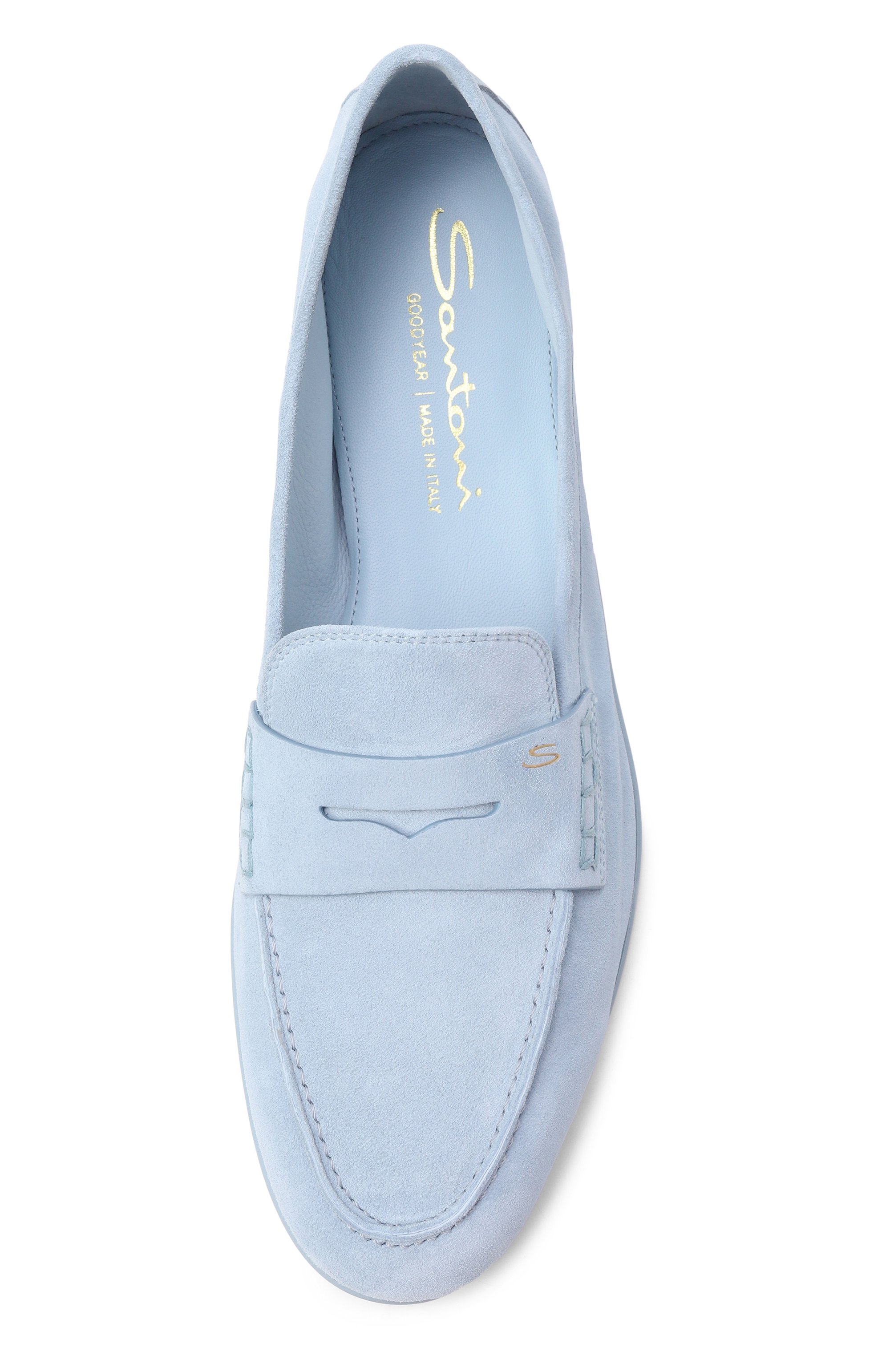 Замшевые пенни-лоферы SANTONI, арт. WUVG72025G0MSAEA, фото 6