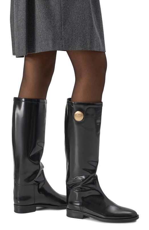 Кожаные сапоги Anisea Giuseppe Zanotti Design I580007 Чёрный  I580007 Фото 2