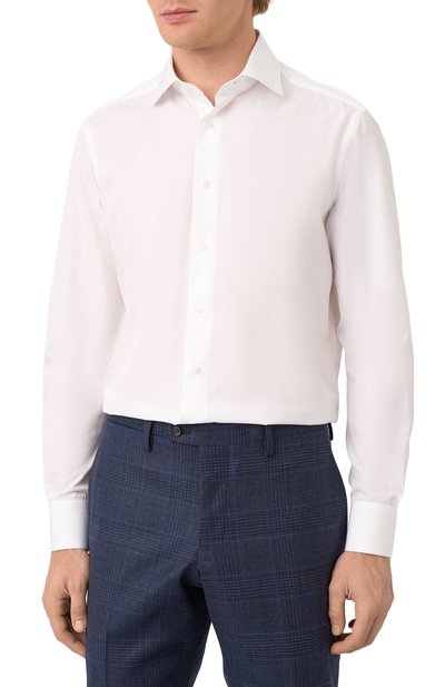 Хлопковая сорочка ZILLI белого цвета по цене 108000 руб., арт. F0RC01M010004801U, фото 3 Хлопковая сорочка ZILLI, арт. F0RC01M010004801U, фото 3