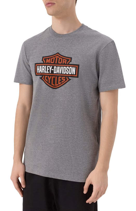 Хлопковая футболка Harley-Davidson 99079-24VM Серый  99079-24VM Фото 3