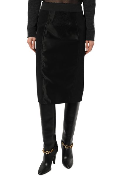Юбка DOLCE & GABBANA черного цвета по цене 85800 руб., арт. F4Z81T/GDC38, фото 3 Юбка DOLCE & GABBANA, арт. F4Z81T/GDC38, фото 3