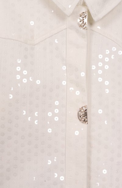 Джинсовая куртка ELIE SAAB JUNIOR кремового цвета по цене 79500 руб., арт. EFGC019/TS1075, фото 3 Джинсовая куртка ELIE SAAB JUNIOR, арт. EFGC019/TS1075, фото 3