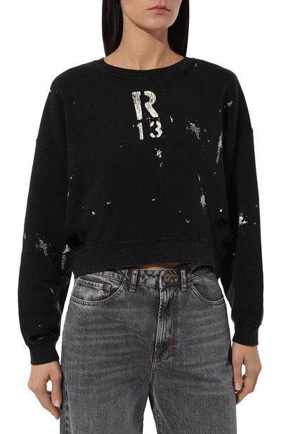 Хлопковый свитшот R13, арт. R13WK094-001AG, фото 3