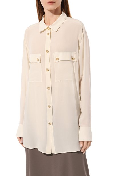 Шелковая рубашка BALMAIN, арт. AF0HS100SB66, фото 3