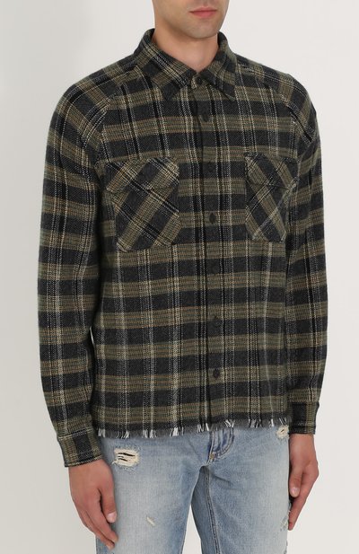 Кашемировая рубашка в клетку с необработанным краем MISSONI, арт. I17.MU.537481, фото 3