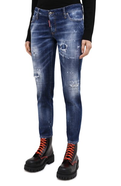 Джинсы DSQUARED2 синего цвета по цене 62150 руб., арт. S75LB0384/S30342, фото 3 Джинсы DSQUARED2, арт. S75LB0384/S30342, фото 3