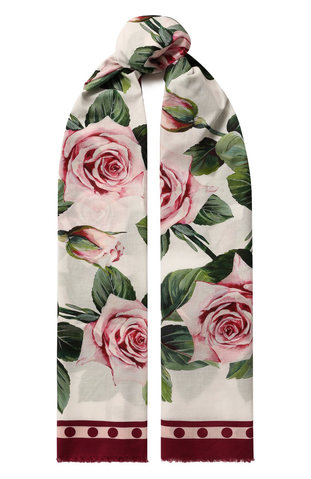 Хлопковое парео DOLCE & GABBANA белого цвета по цене 42600 руб., арт. FS185A/GDS25, фото 1 Хлопковое парео DOLCE & GABBANA, арт. FS185A/GDS25, фото 1