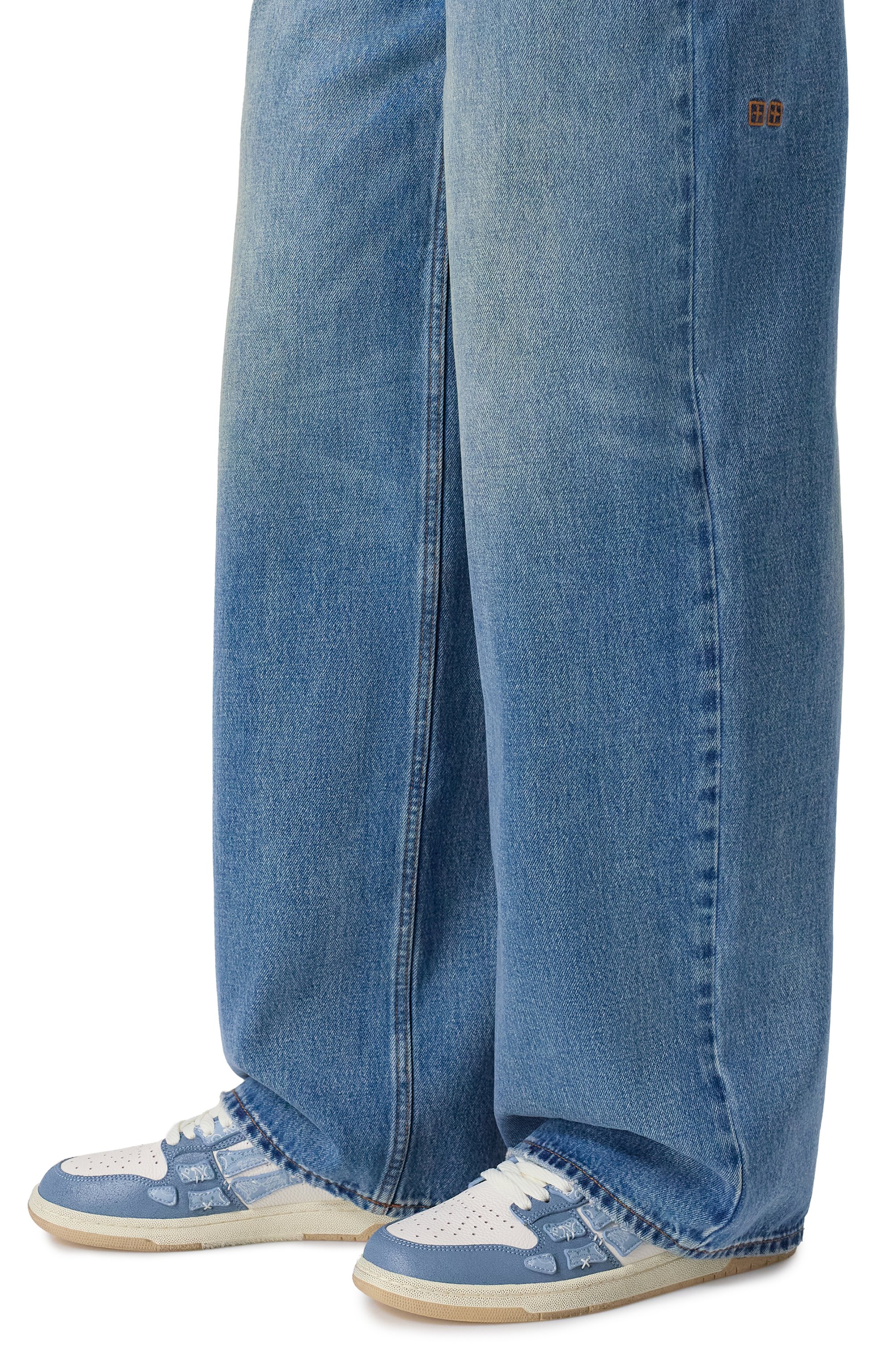 Кожаные кеды skel-top AMIRI, арт. AMF0SR1140, фото 3